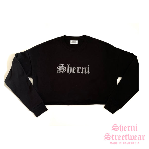 NEW DROP! 💎SHERNI BLING CROP SWEATSHIRT💎