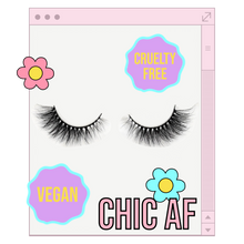 Load image into Gallery viewer, CHIC AF Vegan Faux Mink Eye Lashes by Sherni Cosmetics
