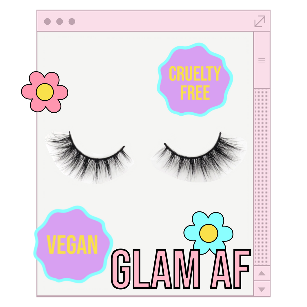 GLAM AF Vegan Mink Eye Lashes by Sherni Cosmetics 