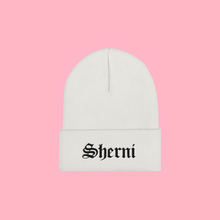 Load image into Gallery viewer, SHERNI WHITE BEANIE EMBROIDERED sold by Sherni Streetwear a South Asian Streetwear Brand founded by two Punjabi sisters. Sherni means lion in Punjabi &amp; Hindi.
