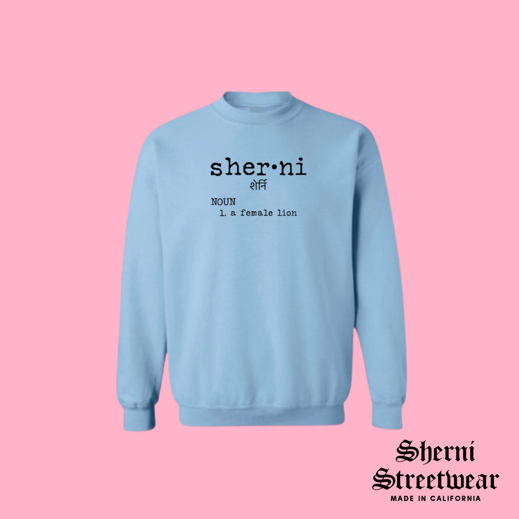 SHERNI DEFINITION BLUE CREWNECK