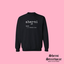 Load image into Gallery viewer, SHERNI DEFINITION BLACK CREWNECK
