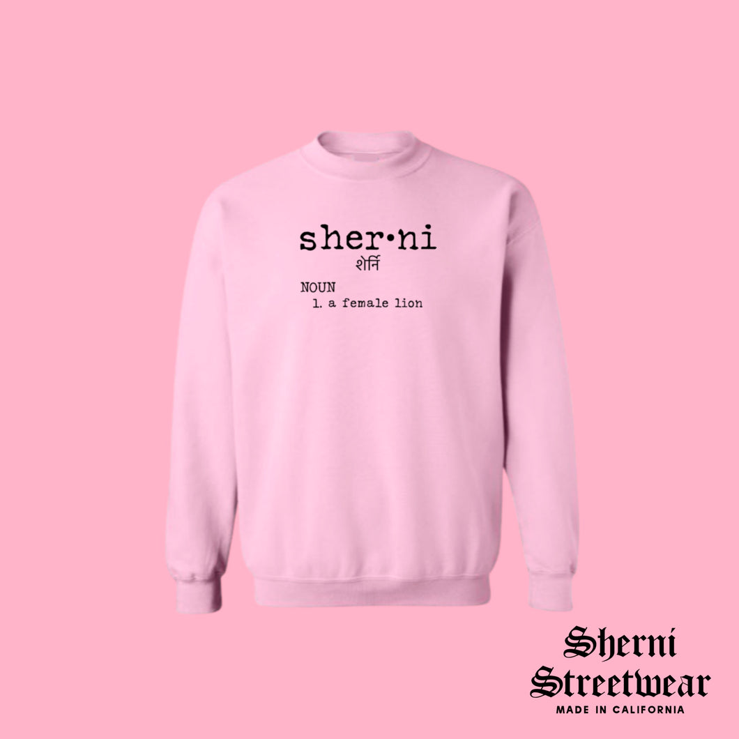 SHERNI DEFINITION PINK CREWNECK