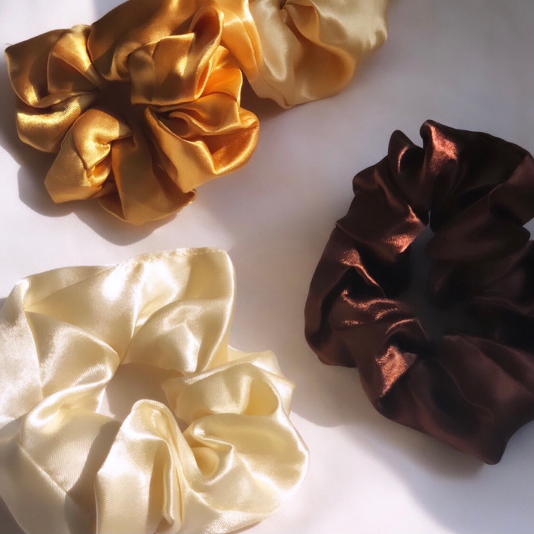 Fall Satin Scrunchie