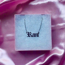 Load image into Gallery viewer, Rani nameplate necklace in silver by Sherni Streetwear
